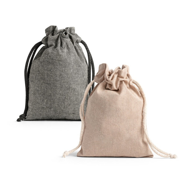 GIBRALTAR. Geschenkbeutel aus recycelter Baumwolle (70%), Polyester (30% rPET) (140 g/m²)